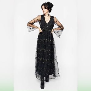 Disturbia Chrysanthi Applique Maxi Dress US 12